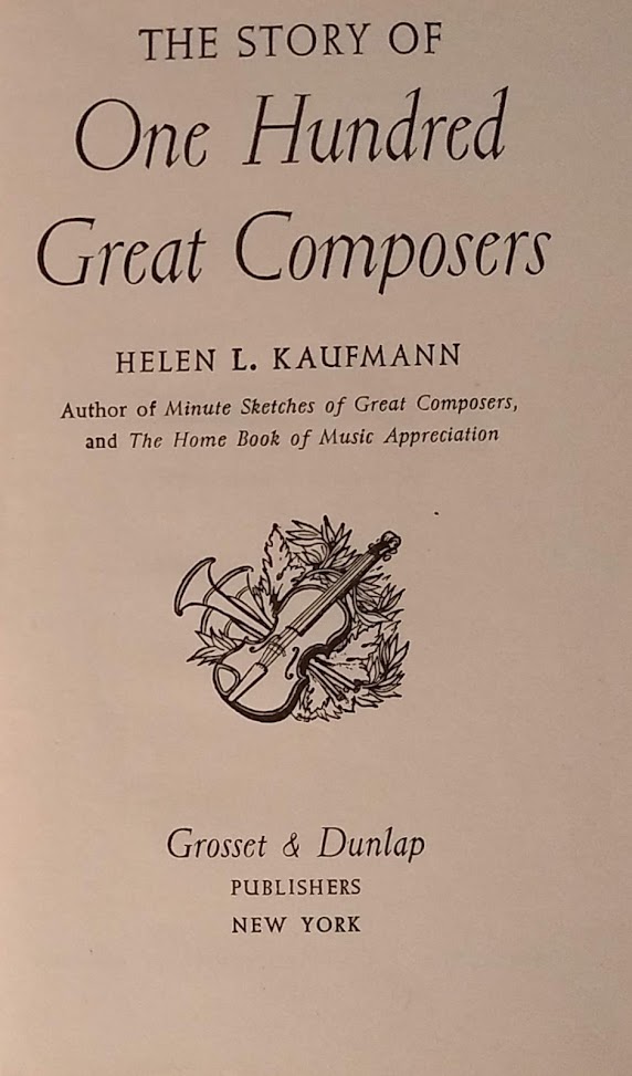 The Story of One Hundred Great Composers Cover Page