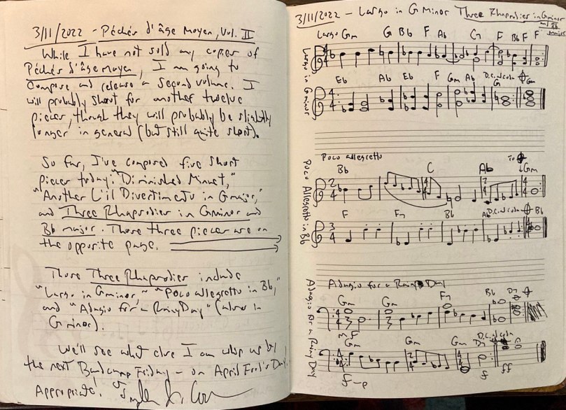 Three Rhapsodies in G minor and Bb major - Manuscripts