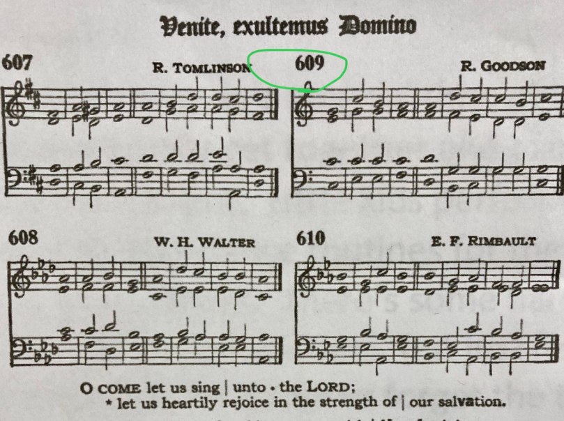 Venite, exultemus Domino Transcript