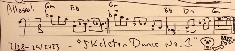Skeleton Dance No. 1 Manuscript