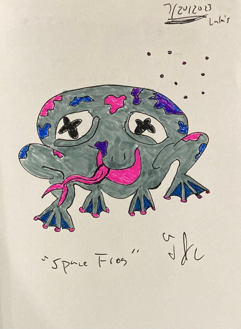 Sunday Doodles CXCV, 6 August 2023 - Space Frog