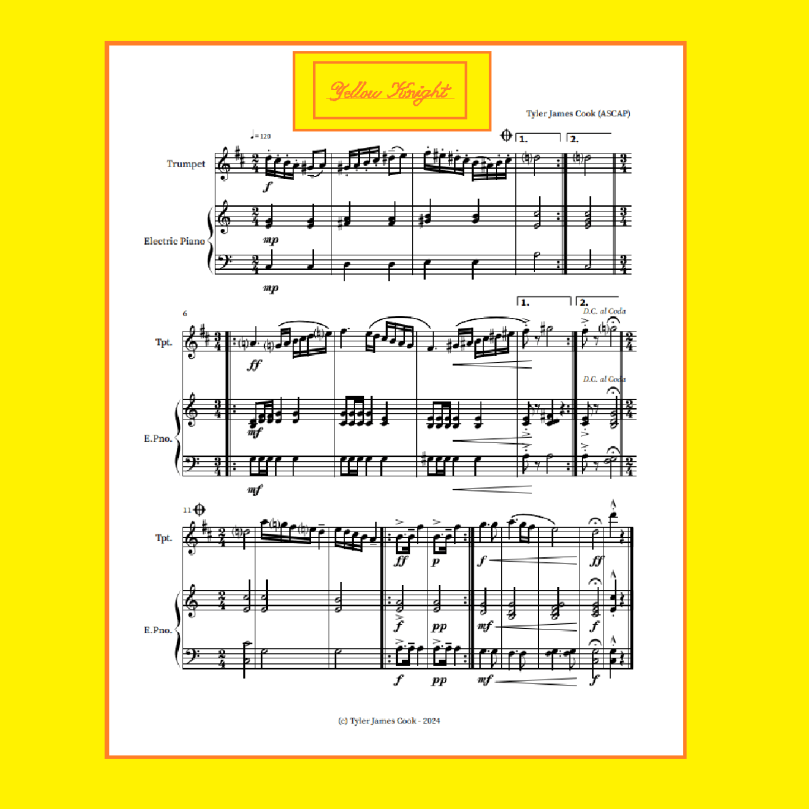 Yellow Knight - Illustrated Score